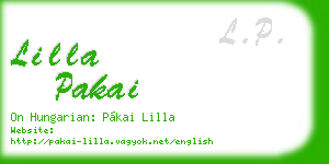 lilla pakai business card